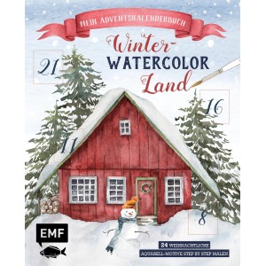 Mein Adventskalender-Buch: Winter-Watercolor-Land