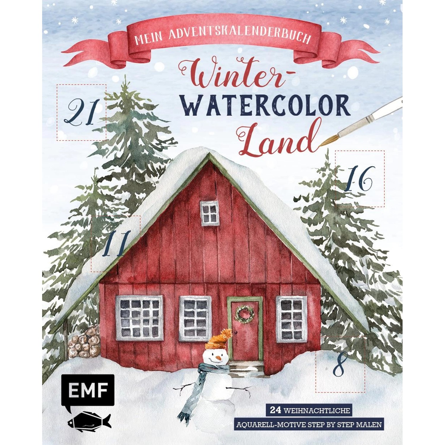 Mein Adventskalender-Buch: Winter-Watercolor-Land