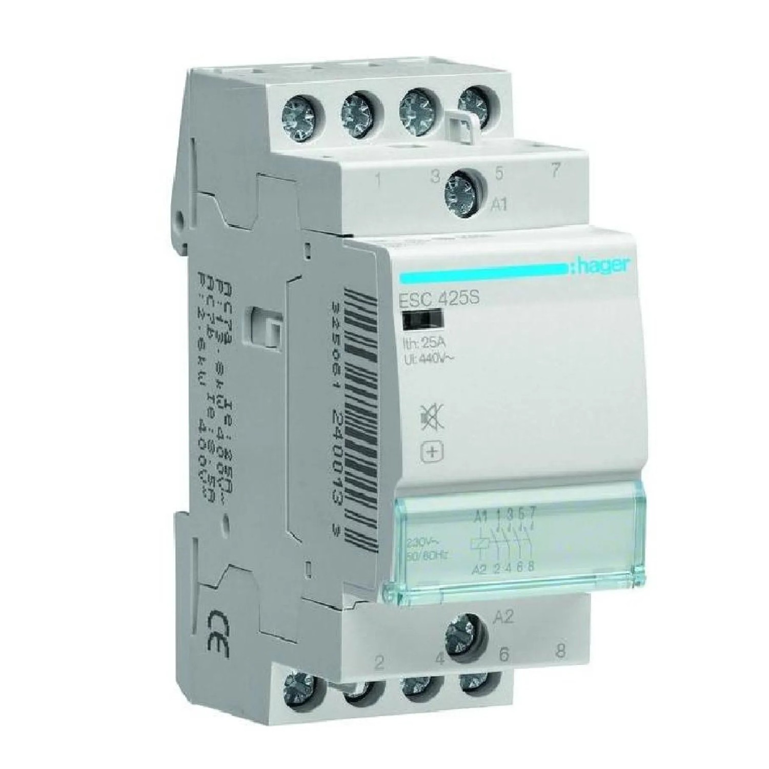 Hager Installationsschütz 25A ESC425S ** brummfrei 4Schließer 230V
