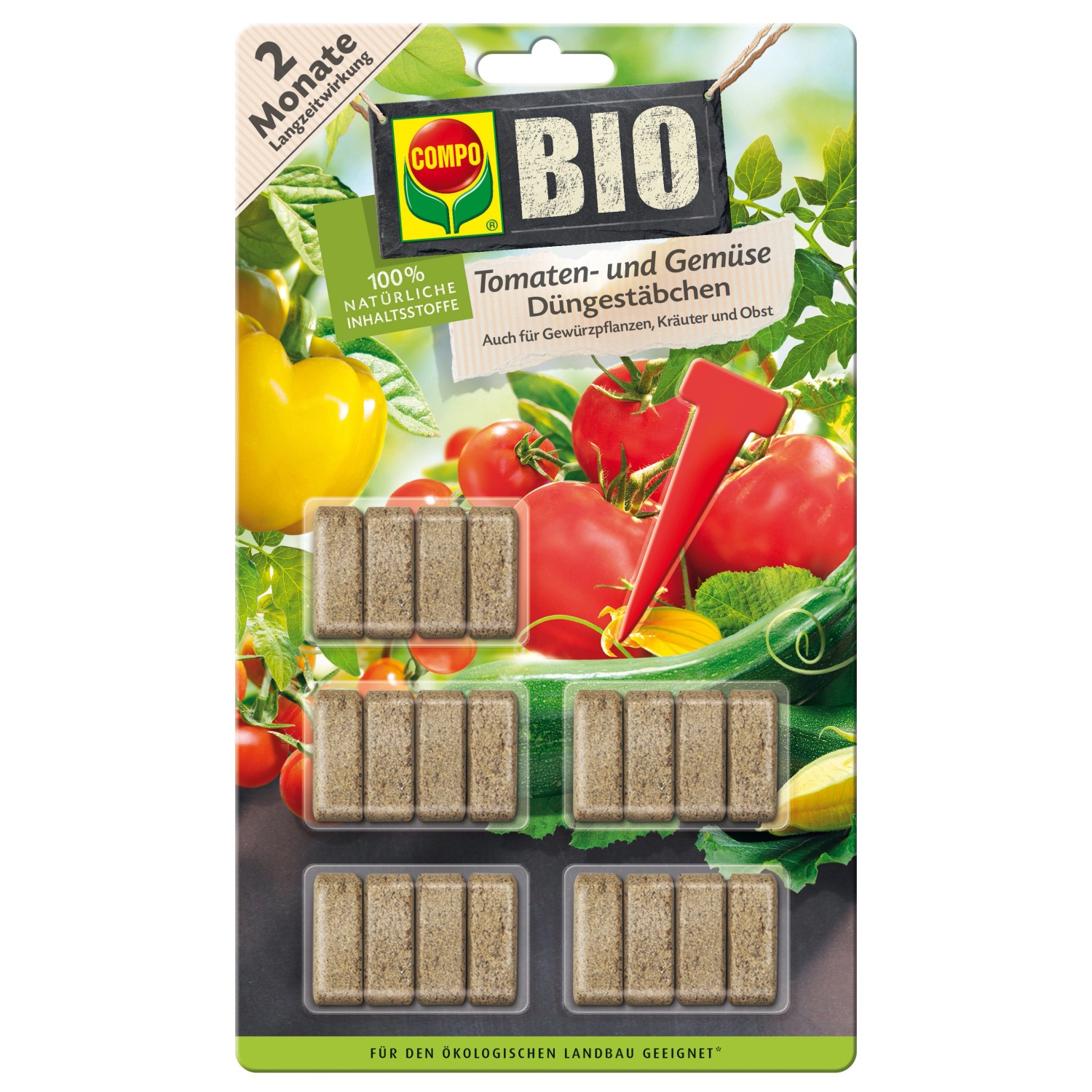 Compo Bio Tomaten- und Gemüse Düngestäbchen 20 Stäbchen günstig online kaufen