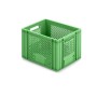 Grüne Eurobox/Obstkiste, 26 Liter, 30x40cm, aus Kunststoff, stapelbar, für Transport und Lagerung.