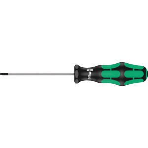 Wera 367 Torx Schraubendreher TX15 mit ergonomischem Griff in Schwarz/Grün.