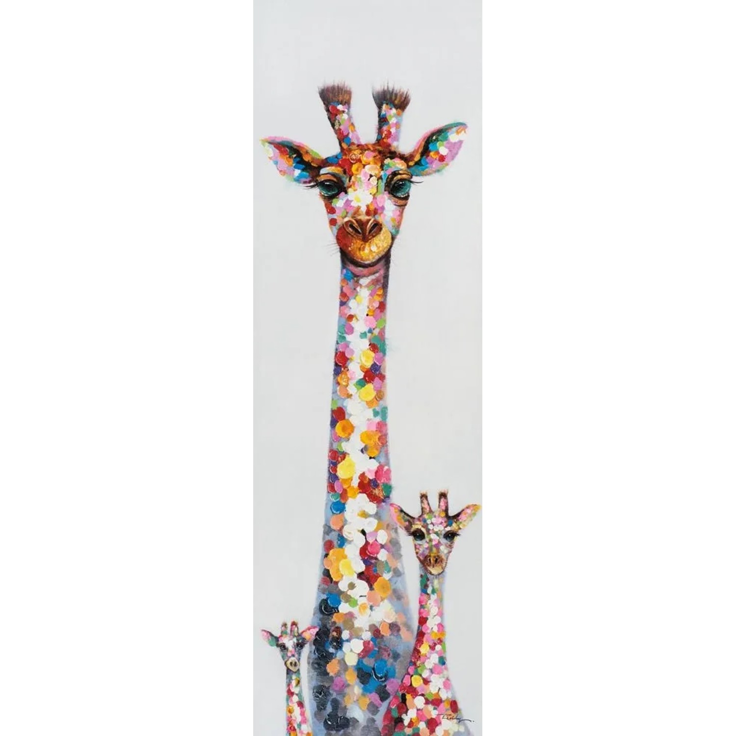 Art Universe Leinwandbild Giraffen Familie 50x160 cm