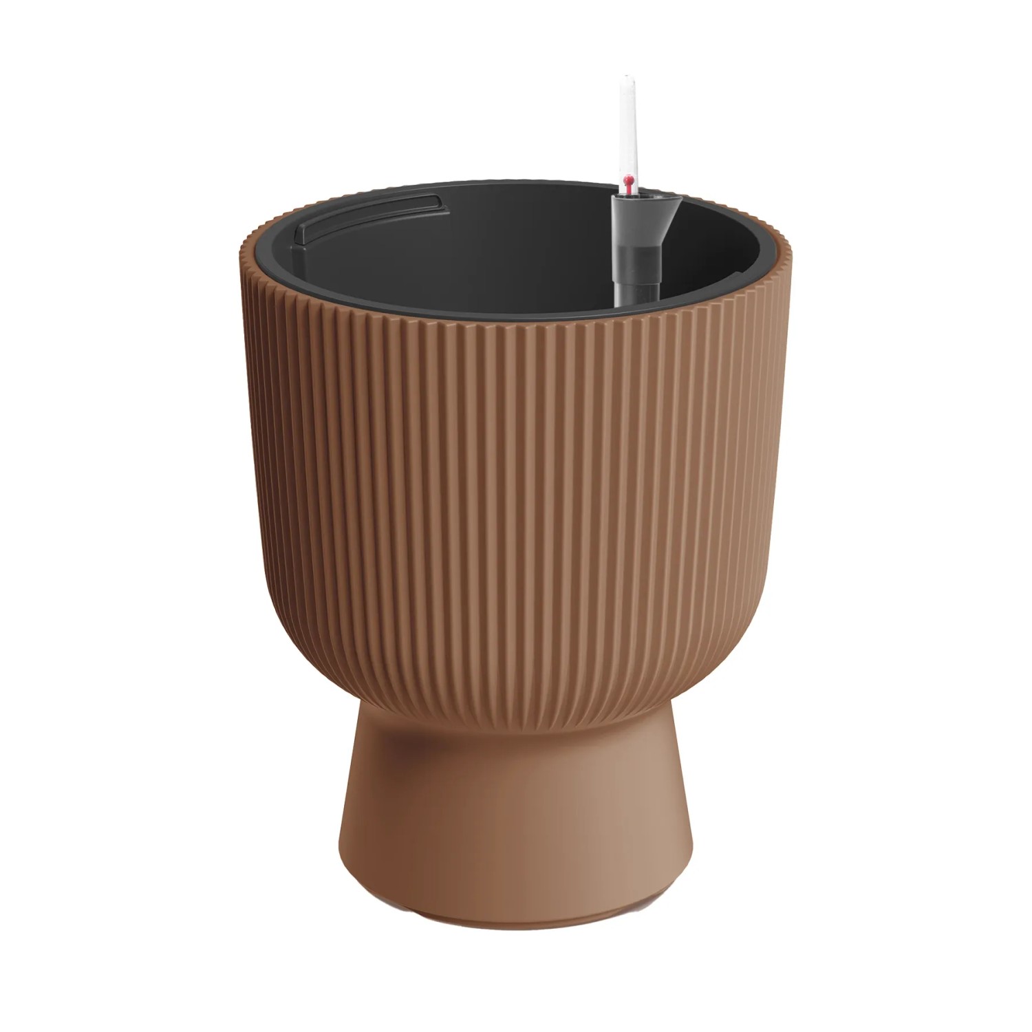 VidaAtHome.de Design-Pflanzgefäß ALVY ø 30cm mit Bewässerungseinsatz Braun