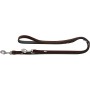 Verstellbare Hunter Führleine Softie, Ø 20 mm x 2 m, braun, aus weichem Kunstleder.