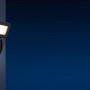 Schwarzer LED-Außenstrahler Floodlight mit Sensor, 10W, 1300lm. Wandmontage.