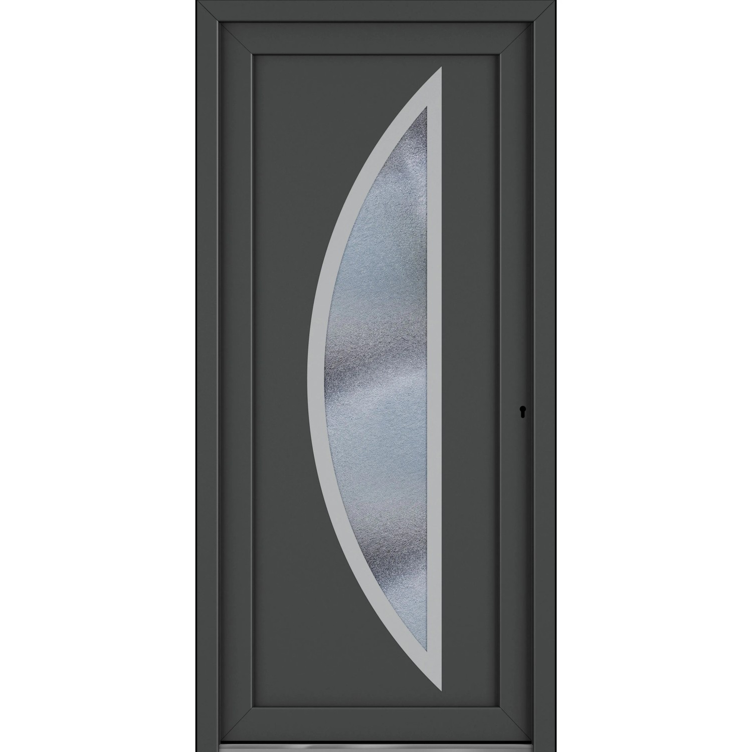 Roro Haustür OKE 1104 Kunststoff Weiß-Anthrazit 100 cm x 210 cm DIN R günstig online kaufen