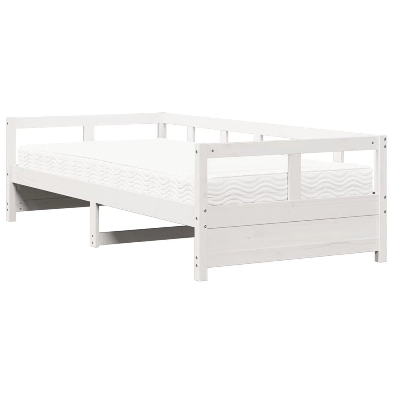 vidaXL Tagesbett mit Matratze Weiß 80x200 cm Massivholz Kiefer 3321048 günstig online kaufen