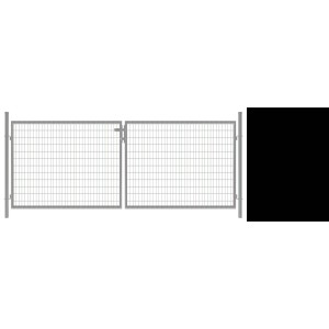 Grünes T&J Doppeltor Strong, 400x103 cm, inkl. Pfosten für Gartenzäune.