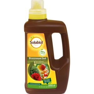 Solabiol Brennnessel Sud 1l im braunen Kanister für Pflanzenstärkung.