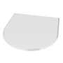 Valo Glasbodenplatte Rundbogen, 100x120cm, 8mm stark, klar für Kaminöfen.