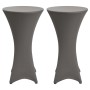2er Set Beautissu Stehtischhussen Stella, anthrazit, Ø 80 cm, für Wohntextilien.