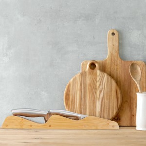 Relaxdays Messerblock Bambus Natur für Schublade 5 cm x 14,5 cm x 40 cm 0,95 kg