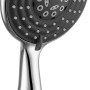 baliv Handbrause HBR-120.210, verchromt/anthrazit, mit 3 Strahlarten und Antikalk-Noppen.