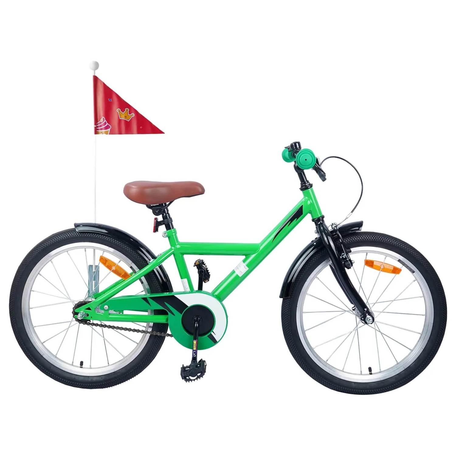 vidaXL Kinderfahrrad 20 Zoll für 6-11 Jahre Alt Grün 42009646