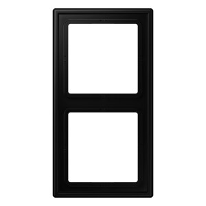 Jung Rahmen 2-fach, graphitschwarz matt, für Schalter und Steckdosen.