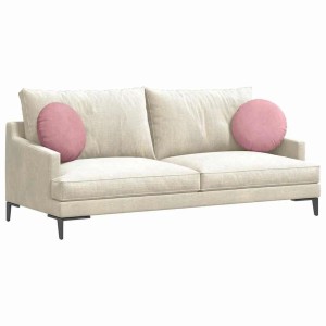 vidaXL Sitzkissen 2 Stück Rosa Ø 40 x 13 cm Samt 42014141