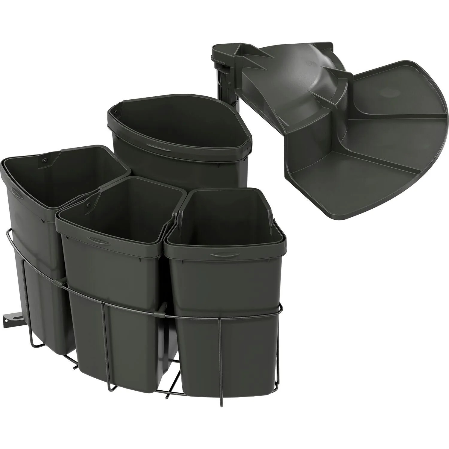 Vauth-Sagel Einbaumülleimer Envi Center Korpusbreite 500 mm 1x12, 3x9,