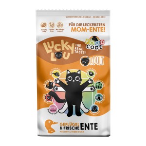 Lucky Lou Katzen-Trockenfutter Adult Geflügel & Ente, 1,7kg Packung. Premium Katzenfutter mit Geflügel und Ente.