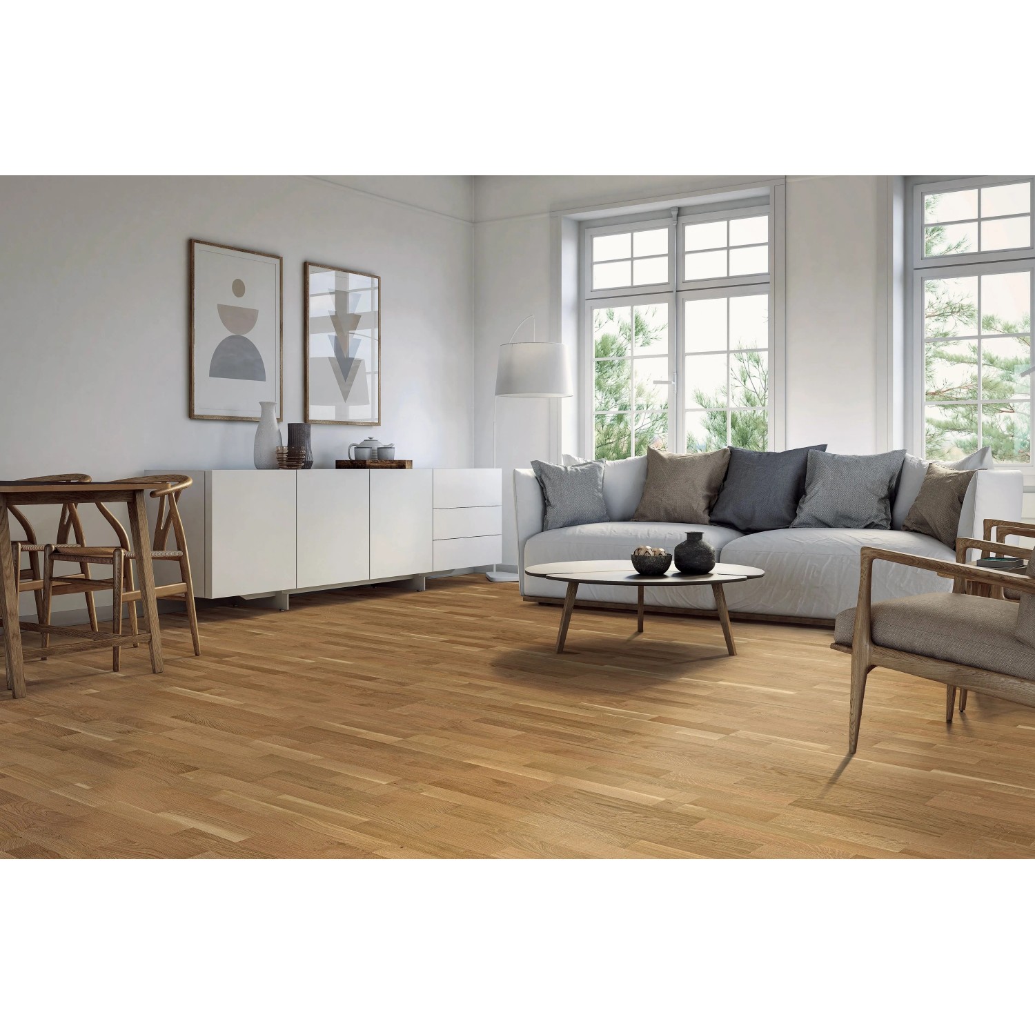 Living by Haro Parkett Schiffsboden Strukturiert Eiche Geölt