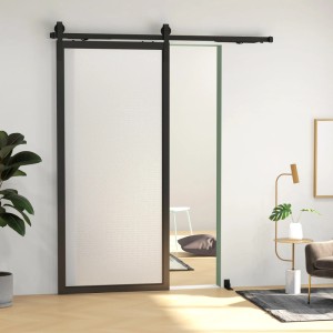 HOMCOM Schiebetür-Beschlagset 183 cm, Komplettset mit Pufferfunktion für Türen.