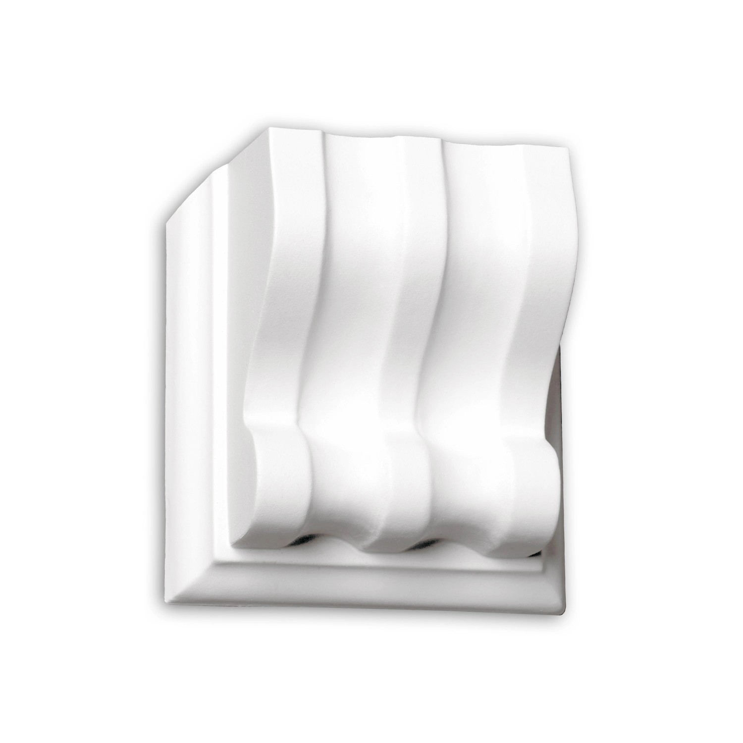 PROFHOME 408302 Modillon Fassadenstuck Zierelement Fassaden Element 8,3 cm x 4,6 cm x 8,8 cm Weiß