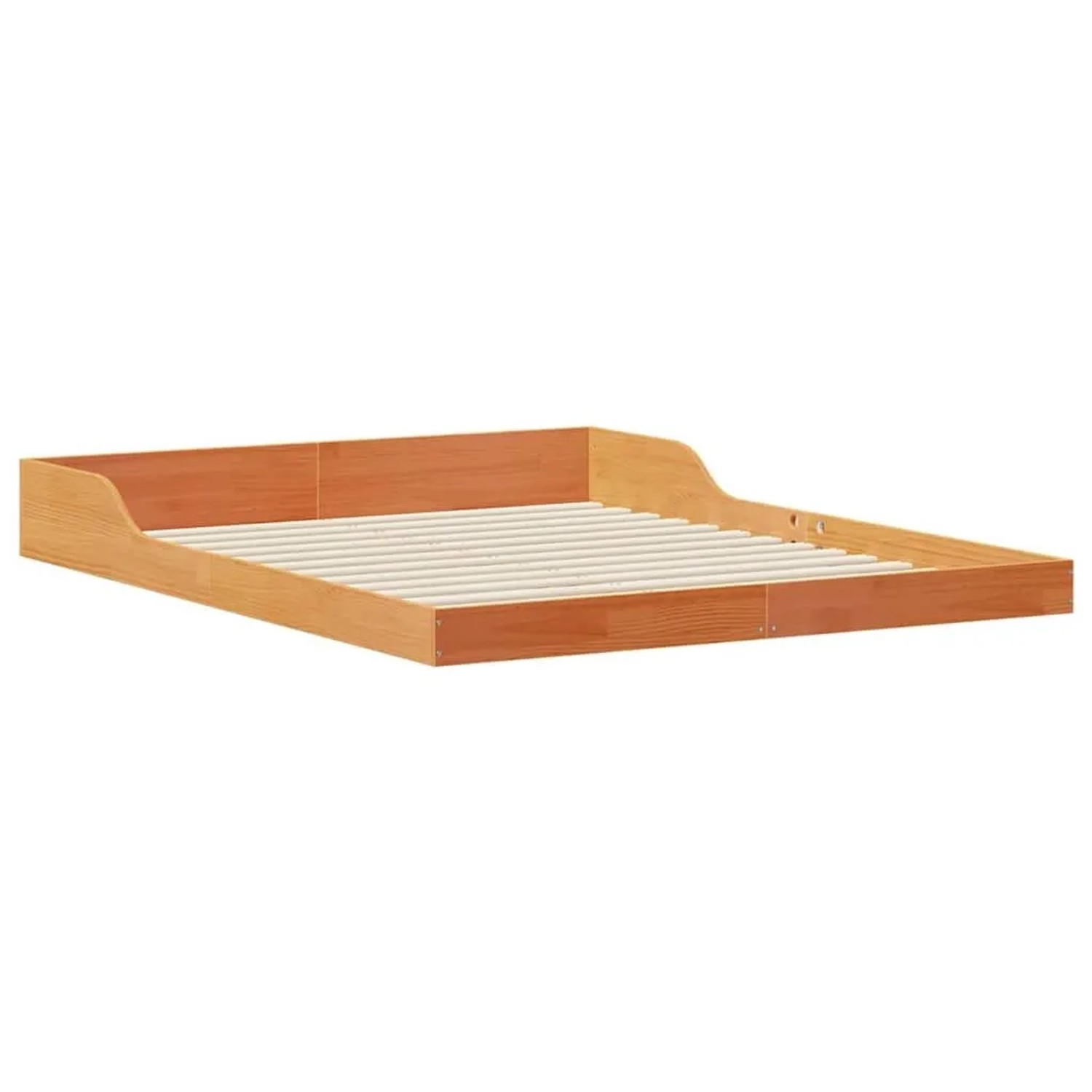 vidaXL Bettrahmen Wachsbraun 160 x 210 cm Massives Kiefernholz 873357