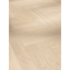 Parador Laminat Trendtime 3, Eiche Studioline gekälkt, Fischgrät-Muster.