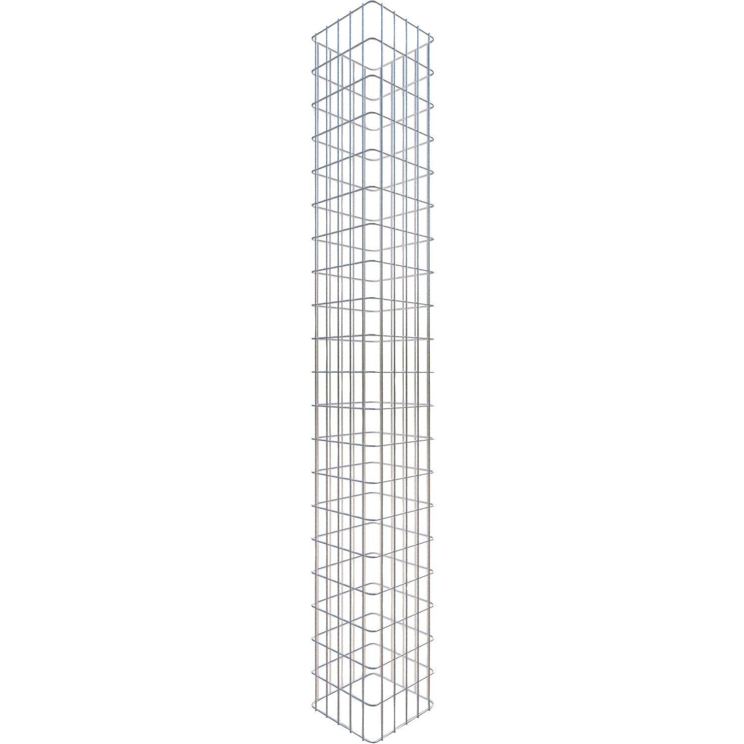 Gabiona Gabionen-Säule eckig feuerverz 200 x 27 x 27 cm Maschenw 5 x 10 cm