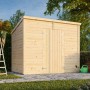 Palmako Gerätehaus Leif, 273x170 cm, aus Fichtenholz mit Doppeltür. Ideal zur Gartenaufbewahrung.