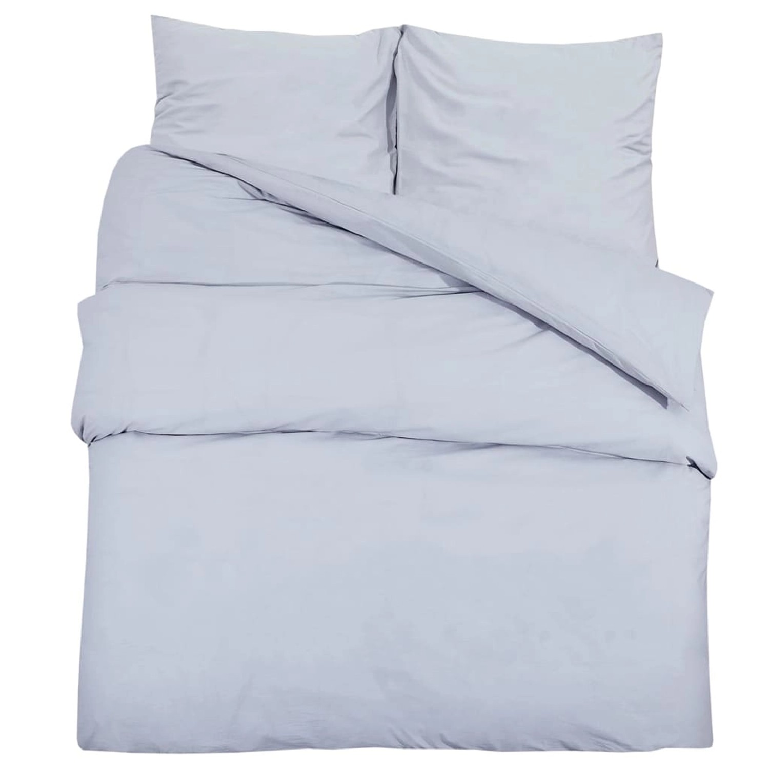 vidaXL Bettwäsche-Set Grau 225x220 cm Leichte Mikrofaser 135964