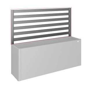 Biohort Rankgitter, dunkelgrau-metallic, für Hochbeet, 91x398cm. Pflanzenstütze & dekorative Abgrenzung.