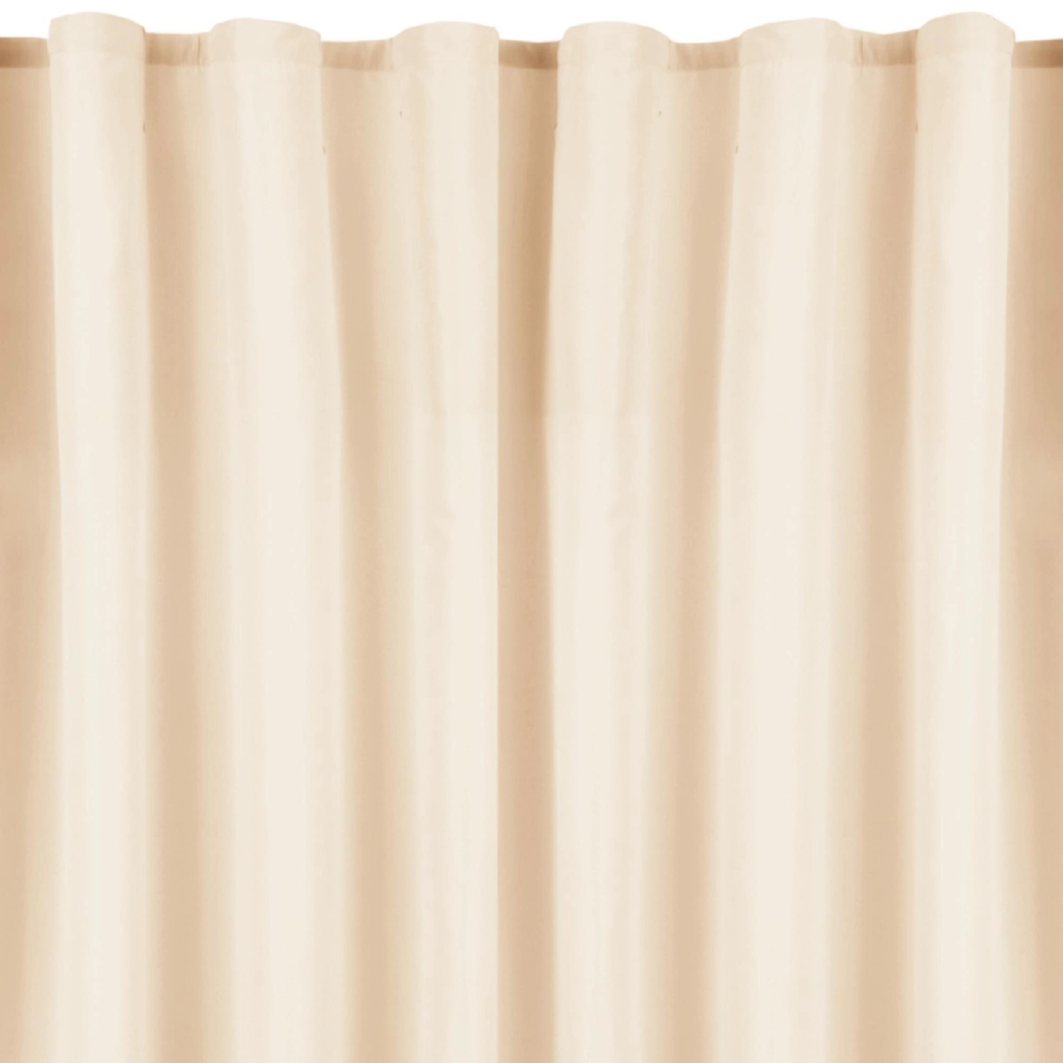 Beiger Dekoschal Ellen, 140x145 cm, mit Universalband für Fensterdekoration.