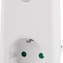 Weißer Wifi-Stecker zur Hausfunksteuerung mit Schutzkontakt.