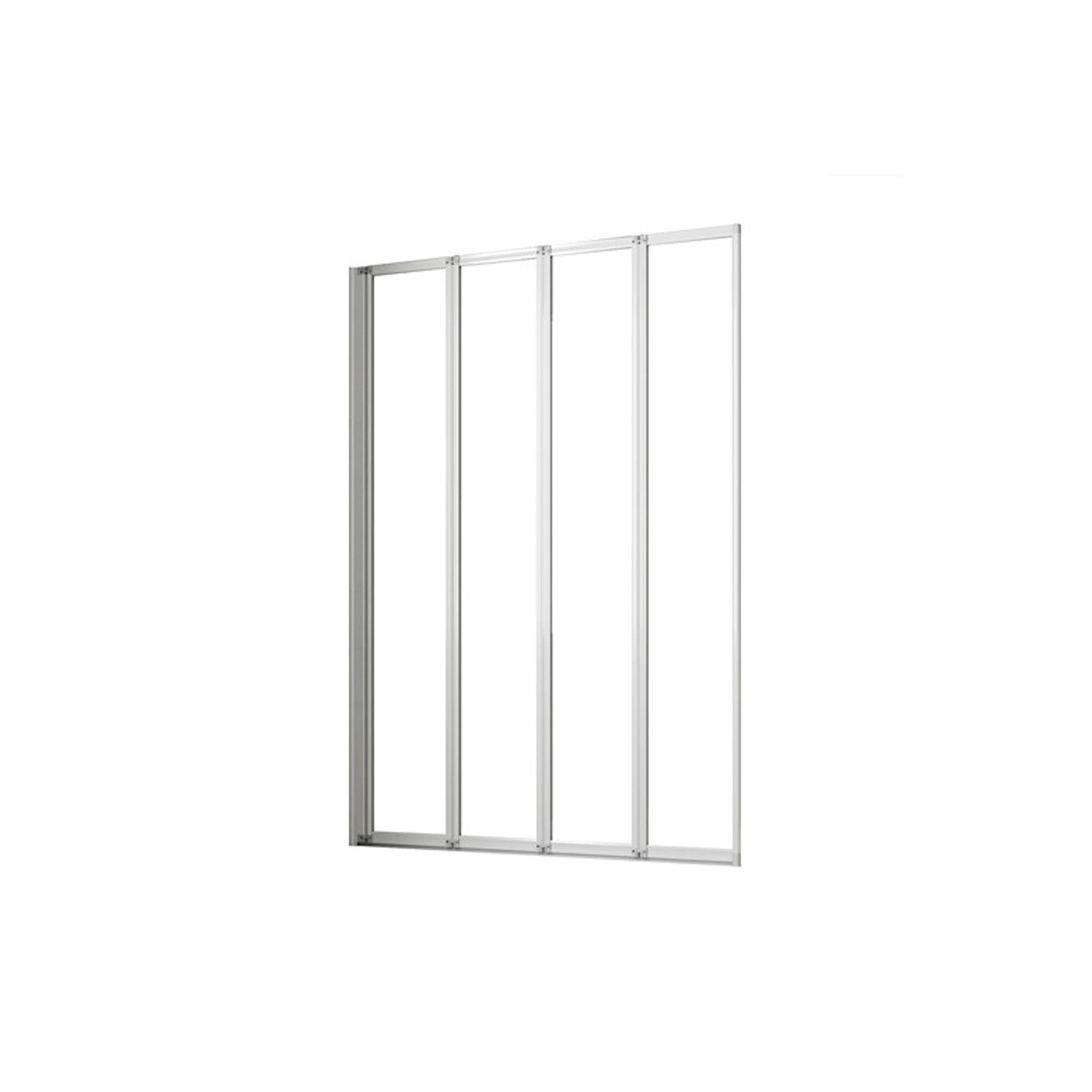Duschparadies 120 x 140cm Badewannenaufsatz 4tlg Faltwand 4mm ESG Sicherhei günstig online kaufen