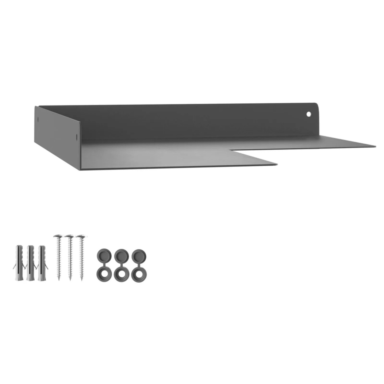 SOTECH Design Wandeckregal HOVER-XII 250 x 250 x 30 mm Anthrazit für Wandmo günstig online kaufen