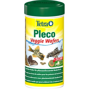 Tetra Pleco Veggie Wafers: Fischfutter-Pellets mit Zucchini für pflanzenfressende Welse.