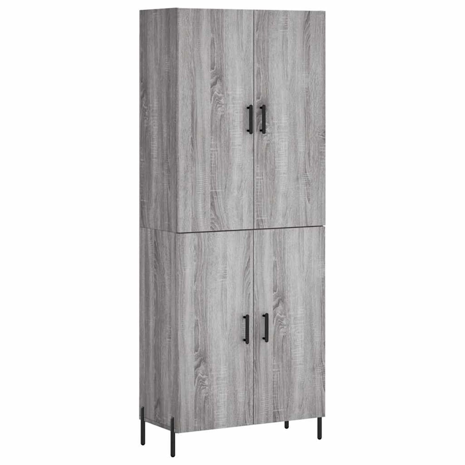 vidaXL Highboard Grau Sonoma 69,5x34x180 cm Holzwerkstoff 3195689 günstig online kaufen
