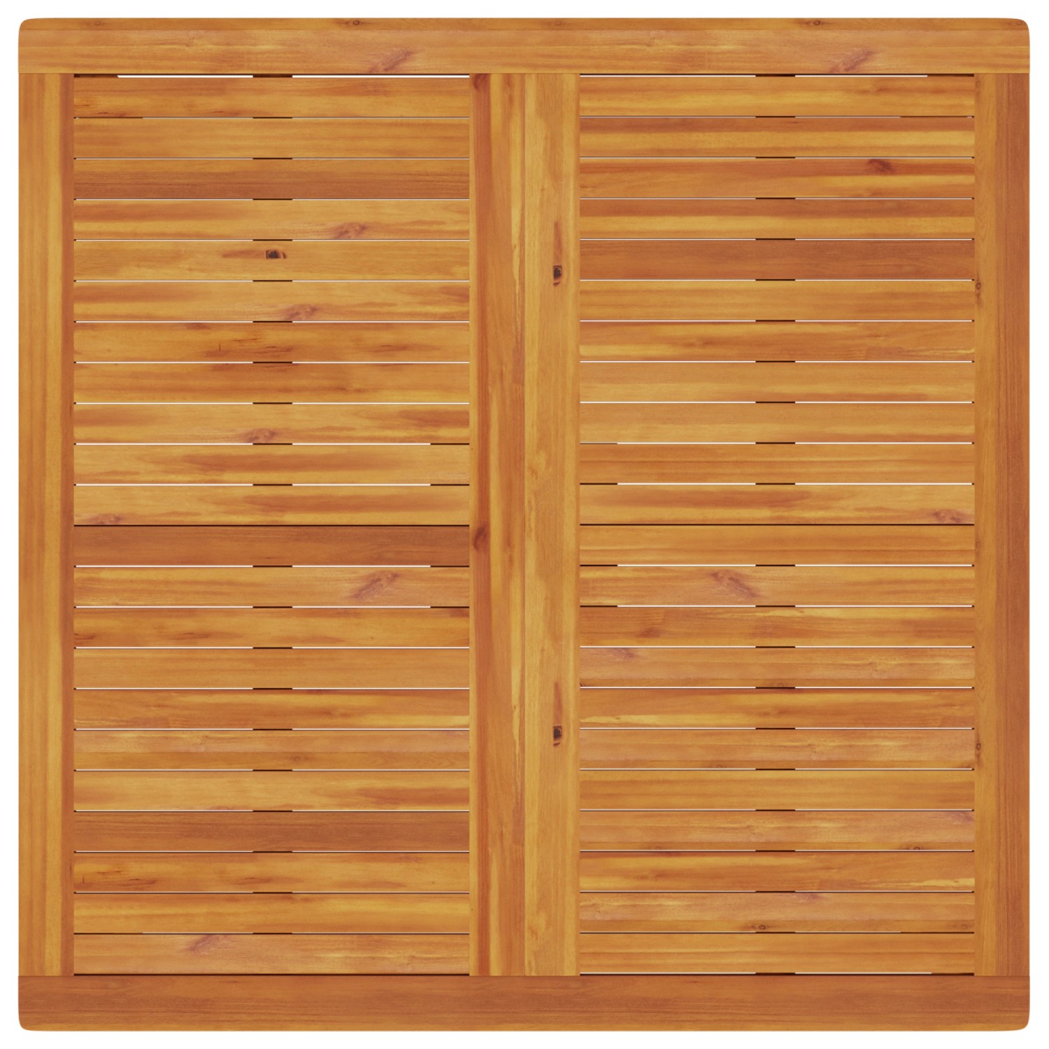 Quadratischer Gartentisch aus Akazienholz, Teil der 3-tlg. vidaXL Essgruppe.