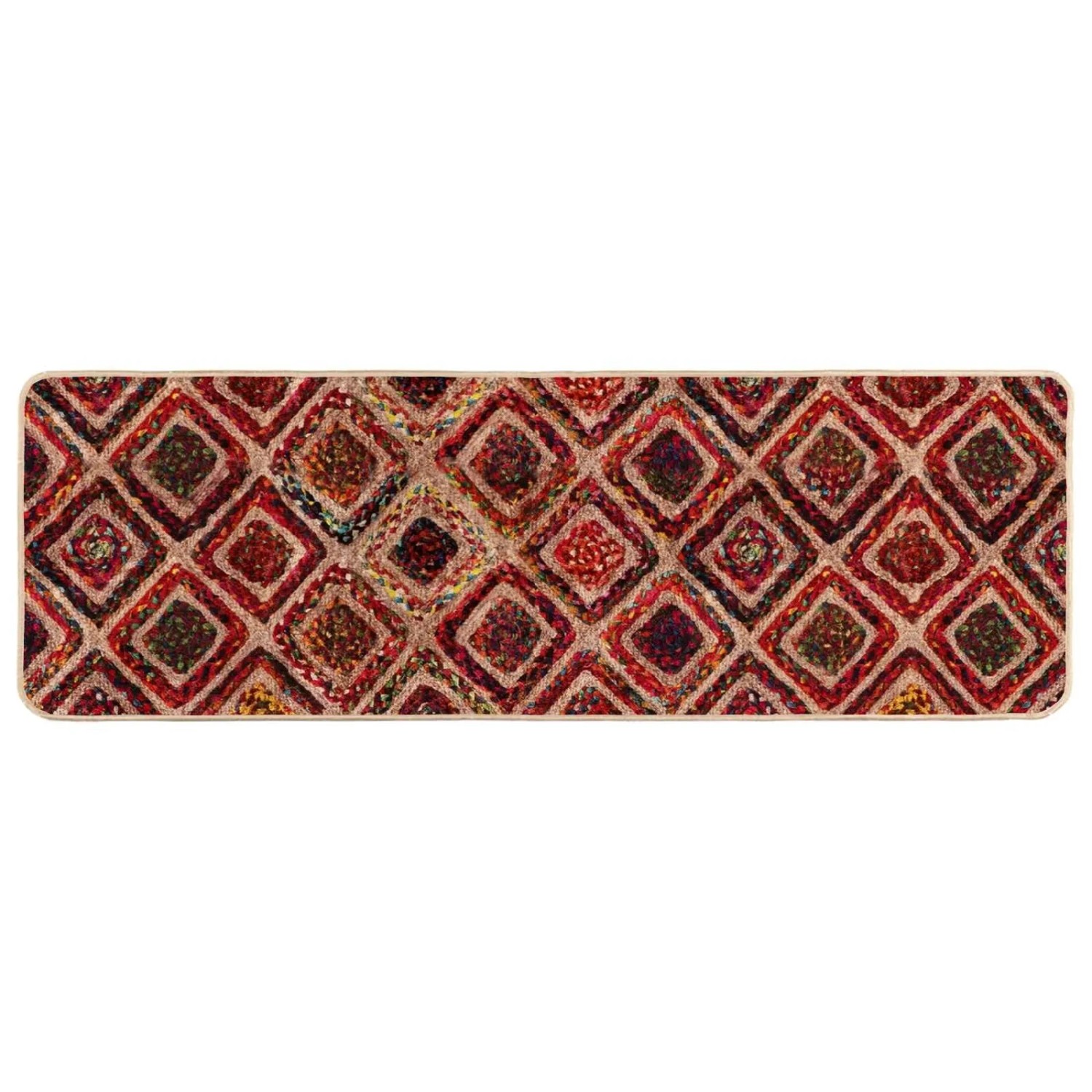 vidaXL Teppichläufer MARSA Mehrfarbig 50 x 100 cm Polyester und PVC 42023256