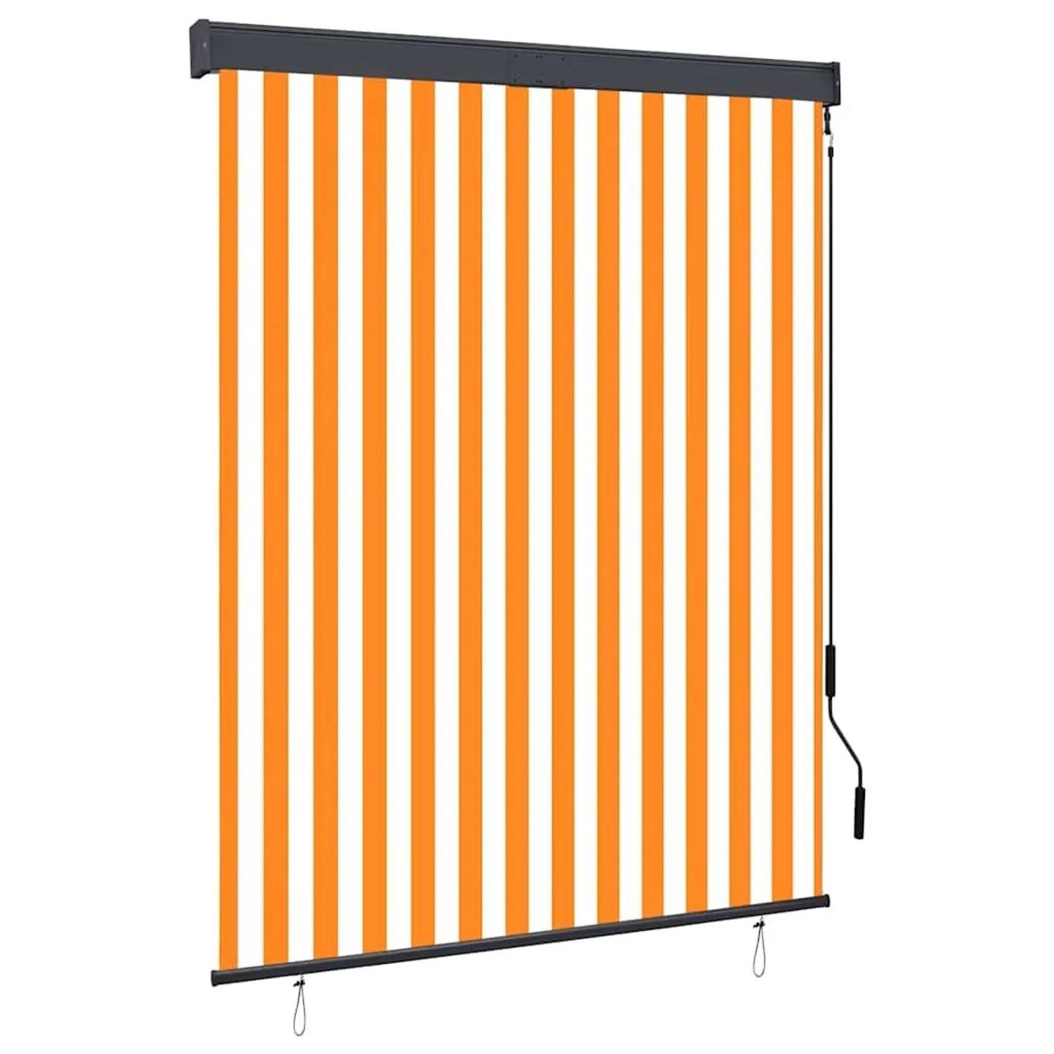 vidaXL Außenrollo 140x250 cm Weiß und Orange 145969