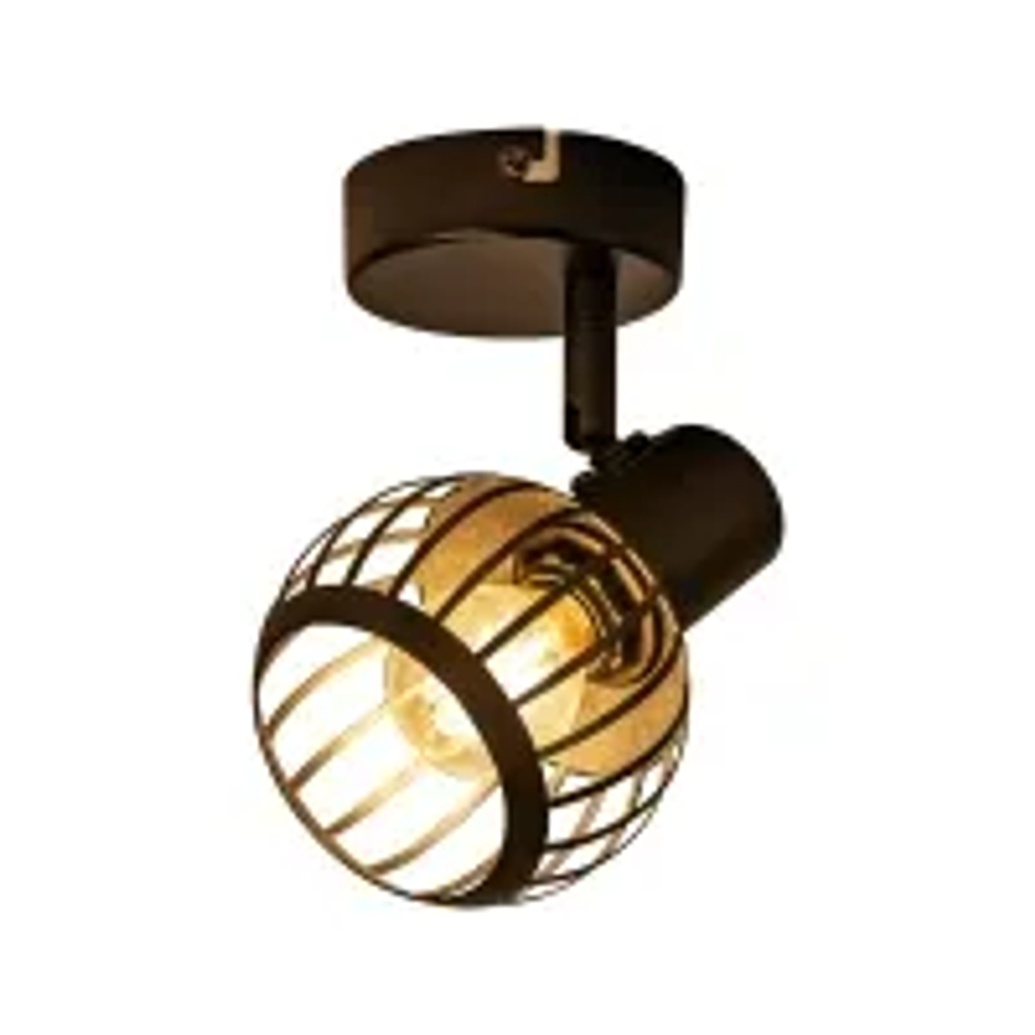 Nettlife Deckenstrahler aus Metall L 14cm Schwarz