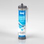 Knauf Sanitär-Silikon Sandgrau, 300ml Kartusche für Bad & Sanitär, schimmelresistent.