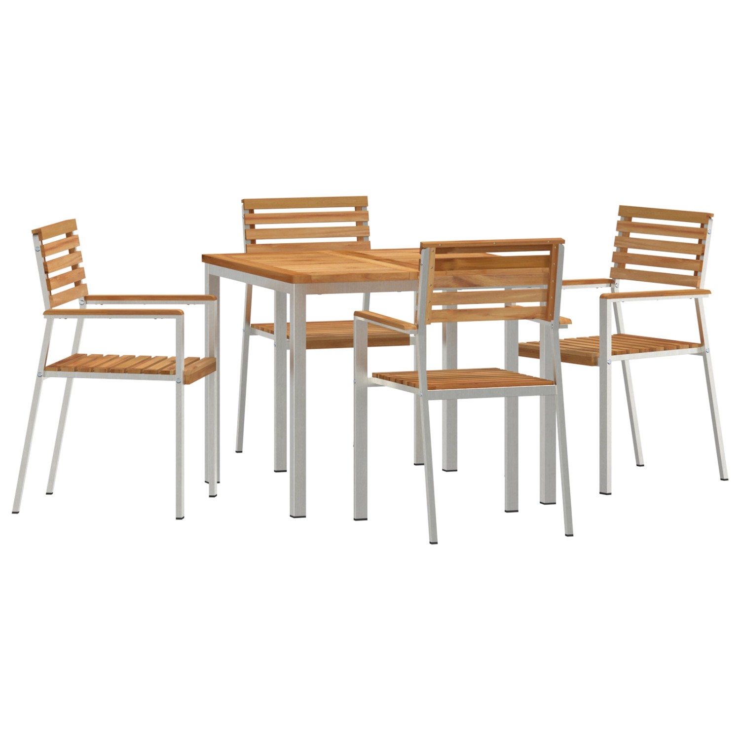 vidaXL 5-Teiliges Garten-Essset aus Massivem Teakholz 3334782 günstig online kaufen