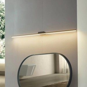 Lucande LED Wandleuchte Wandlampe Bad Kivana 10020131 Spritzwassergeschützt Modern in Schwarz aus Aluminium 1-flammig Badezimmerleuchte