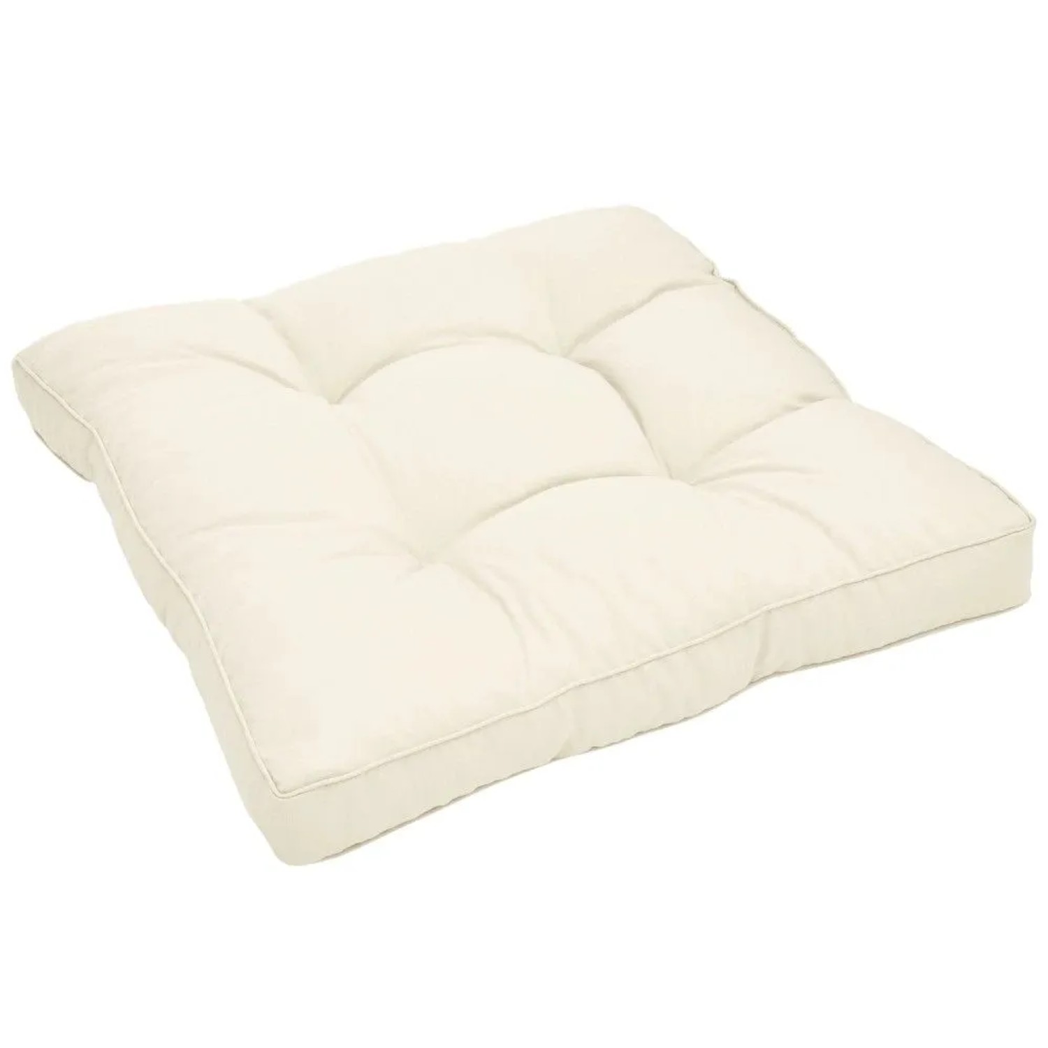 Beautissu Xluna Loungekissen Sitz 70x70x10cm Natur