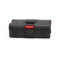 Schwarzer PROREGAL QBRICK Werkzeugkasten One mit rotem Griff, 15,5 Liter, bis 120 kg Traglast.