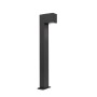 Moderne, dunkelgraue QAZQA Baleno Stehleuchte für den Außenbereich, 65 cm hoch.