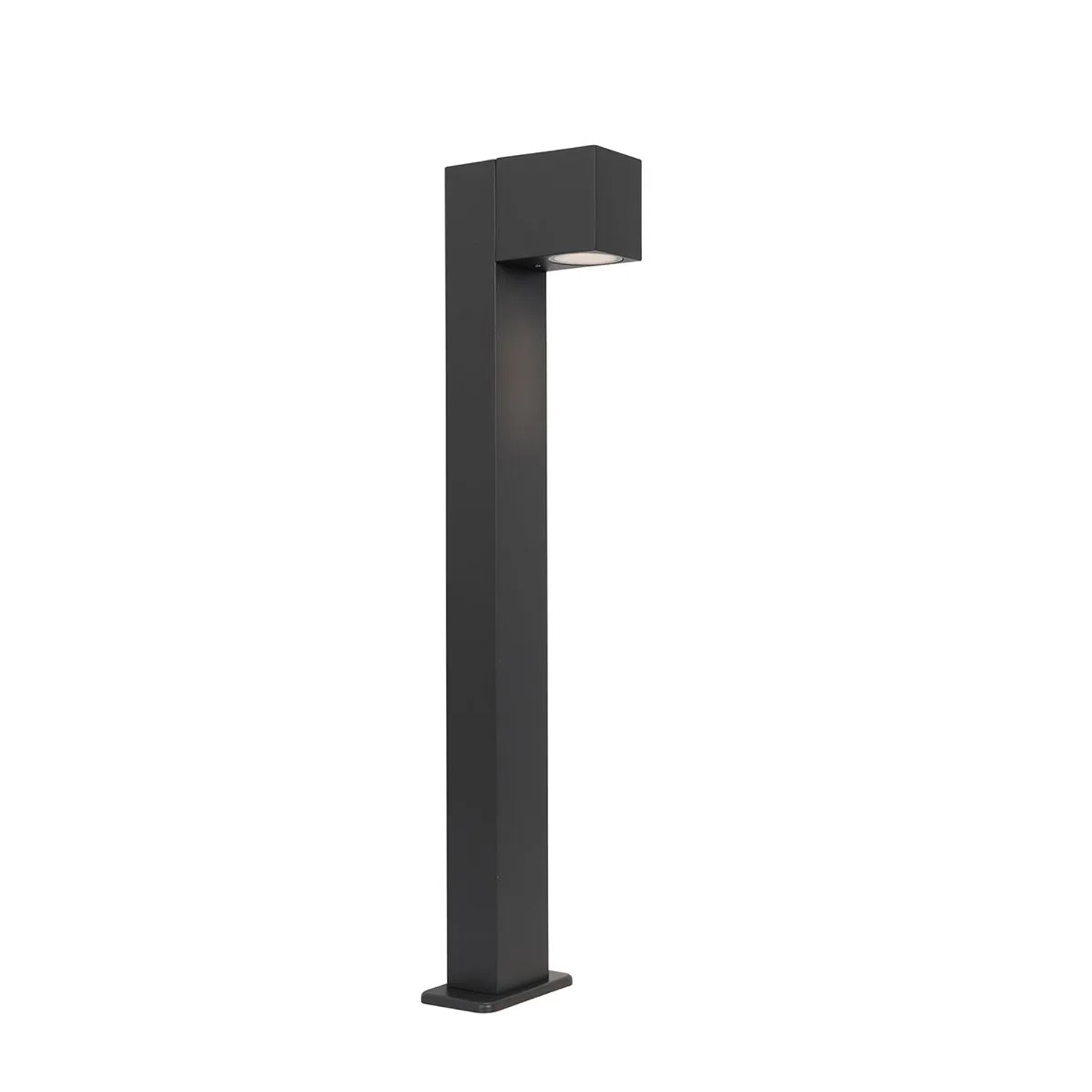 Moderne, dunkelgraue QAZQA Baleno Stehleuchte für den Außenbereich, 65 cm hoch.