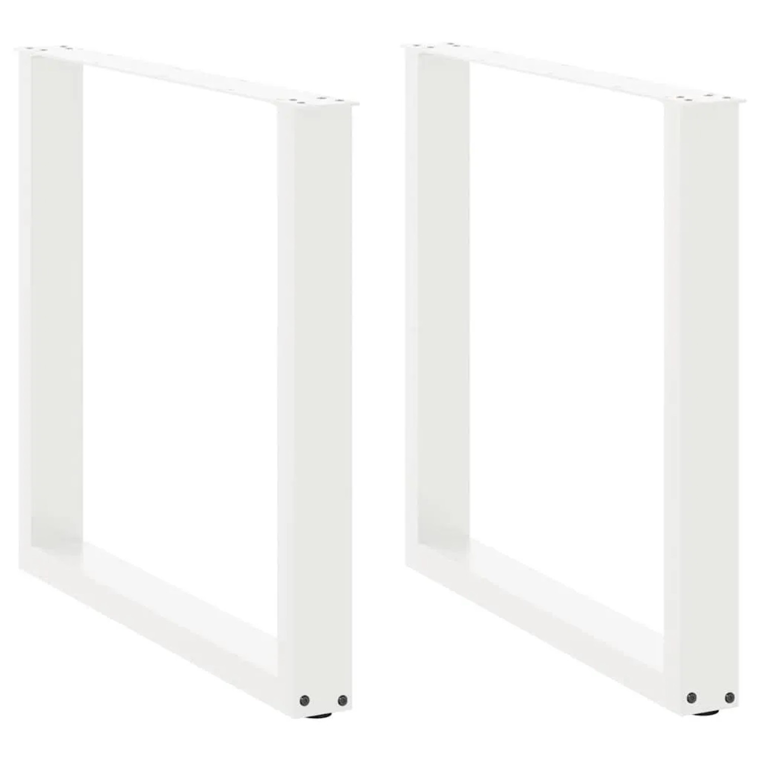vidaXL Esstischbeine U-Form 2 Stk Weiß 80x72-73 cm Stahl 4013189